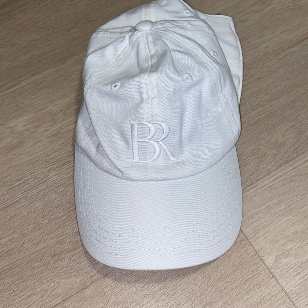 One Size Banana Republic White BR Hat Baseball Cap 800359
